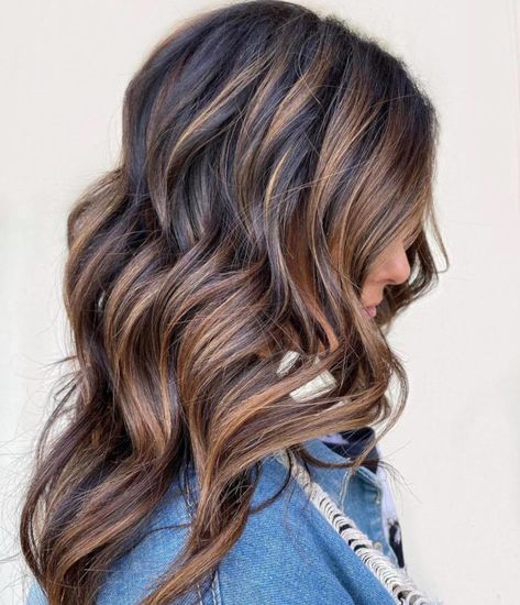 Chocolate Peanut Butter Hair Color, Peanut Butter Hair Color Highlights, Peanut Butter Brunette, Peanut Butter Hair Color, Amazing Craft Ideas, Hair Dyed, Brunette Balayage, Hot Hair Colors, Fall Hair Color For Brunettes