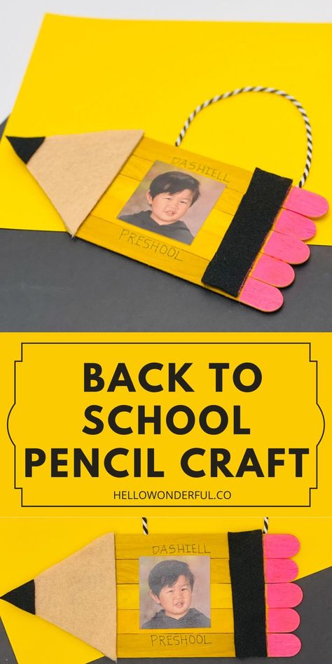 Pencil Craft, Pencil Photo, Pencil Crafts, About Me Activities, Cute Pencil, School Pencils, Welcome Back To School, Kids Create, Monthly Themes