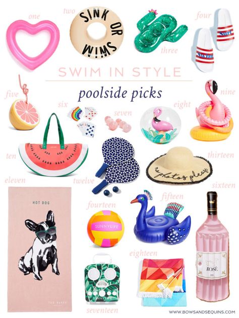 Swim in Style | bows & sequins Pool Party Essentials, Playful Spring Pool Sets, Playful Summer Party Supplies, Swimming Pool Toys Summer, Playful Pink Pool Sets, Cute Beach Towels, Cute Pool Floats, Baby Pool, Kids Beach Towels