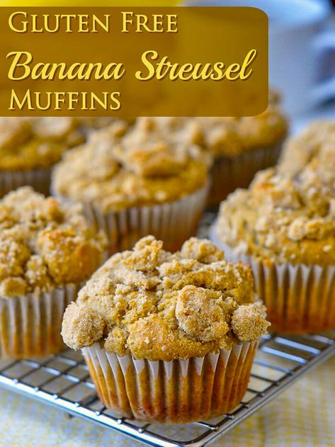 Easy Banana Muffin, Banana Streusel Muffins, Brown Sugar Shortbread, Gf Muffins, Muffins Blueberry, Gluten Free Banana Muffins, Banana Muffins Easy, Banana Muffin, Gf Baking