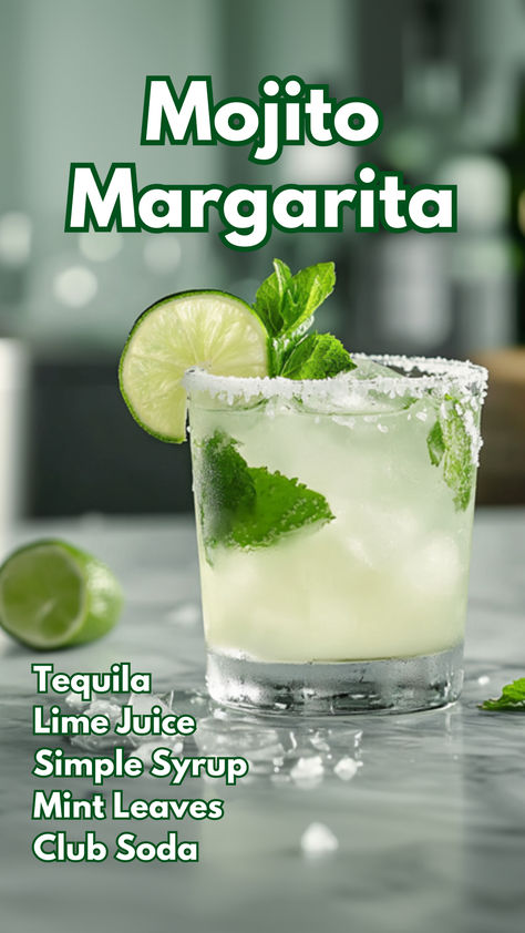 Mojito Margarita Mojito Margarita Recipe, Mojito Drinks, Tequila Mojito Recipe, Flavored Mojito Recipe, Fresh Mint Mojitos, Traditional Mojito Recipe, Mint Mojito Mocktail, Mojito Drink, Winter Holiday Recipes