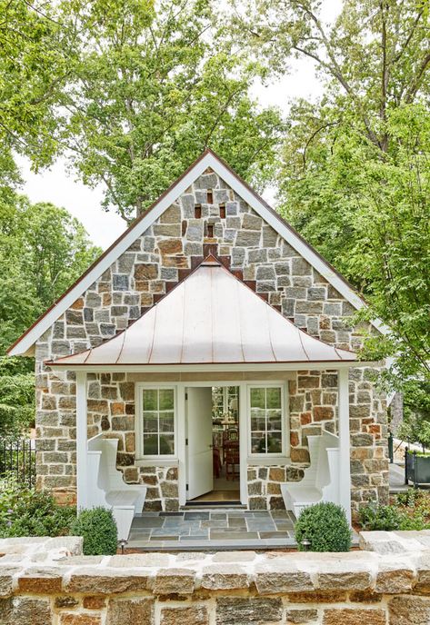 South Carolina Retreat — Elly Poston Backyard Guest Houses, Garage Guest House, South Carolina Homes, Backyard Cottage, Cottage Retreat, Farmhouse Paint Colors, Small Cottages, Tiny Cottage, Backyard Sheds