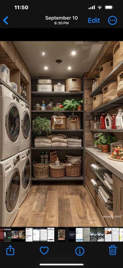 Shared Laundry And Pantry, Commercial Laundry Room Design, Walk In Pantry And Laundry Room Combo, Closet Laundry Combo, Utility Room Shelves, Pantry And Laundry Room Combo Layout, Pantry Laundry Room Combo, Home Laundry Room, House Laundry Room