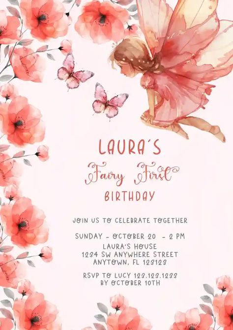 Online Invitation, Invitation Maker, First Birthday Invitations, Online Invitations, First Birthday, First Birthdays, Birthday Invitations, Invitation Template, Create Yourself