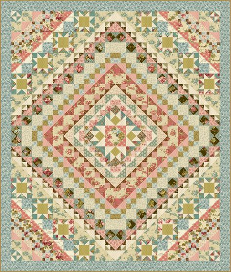 Quilt Diy, Medallion Quilts, Basket Quilts, Laundry Basket Quilts, Medallion Quilt, Basket Quilt, Fabric Kit, Block Of The Month, Decorated Cakes