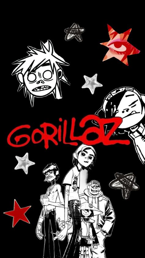 Gorillaz Background Wallpapers, Gorrilaz Aesthetic, Gorillaz Poster, Gorillaz Aesthetic, Gorillaz Pfp, Gorillaz Wallpaper, Music Border, The Gorillaz, Kimi No Na Wa Wallpaper