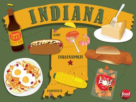 Take advantage of Hoosier hospitality and try some of Indiana’s quintessential dishes Best Pork Tenderloin, Best Philly Cheesesteak, Nutty Bars, Roast Pork Sandwich, Sugar Cream Pie, Fried Bologna, Pork Tenderloin Sandwich, State Foods, Family Style Dinner