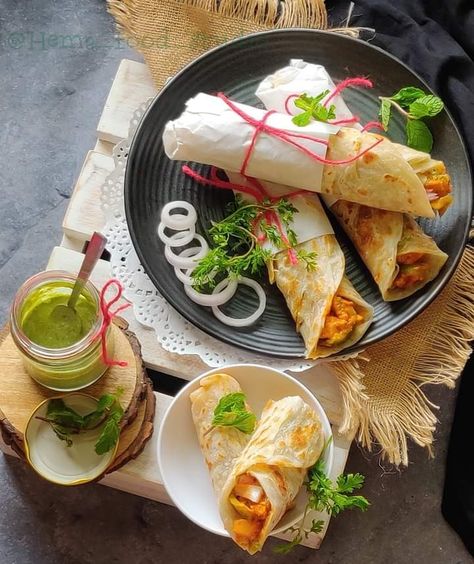 PANEER TIKKA ROLL Yes, it's Paneer Tikka Roll, which is absolutely delicious as the filling is topped on Malabar Parotha, which is made from APF and too much of oil is used to make it crispy & Flaky. So it's utterly yummilicous 😋😋 Mint dip is spread on the paratha and it is topped with Paneer filling, later on rolled & relished😊😊 without any guilt 😜😜It's absolutely fine sometimes to have unhealthy food that too made at home😜😜 Ingredients: For Paneer Tikka Filling: • Capsicum, Onion Paneer Roll Wraps, Pistachio Ideas, Paneer Kathi Roll, Mint Dip, Sweets Photography, Paneer Tikka, Art Comic, Super Rich, Food Science