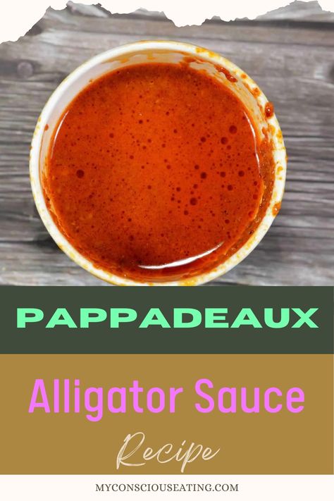 Alligator sauce in a small bowl Swamp Sauce Recipe, Swamp Sauce, Alligator Recipes, Fried Alligator Recipe, Pappadeaux Recipe, Alligator Meat, Garlic Roasted Potatoes, Cajun Creole Recipes, Restaurant Dishes