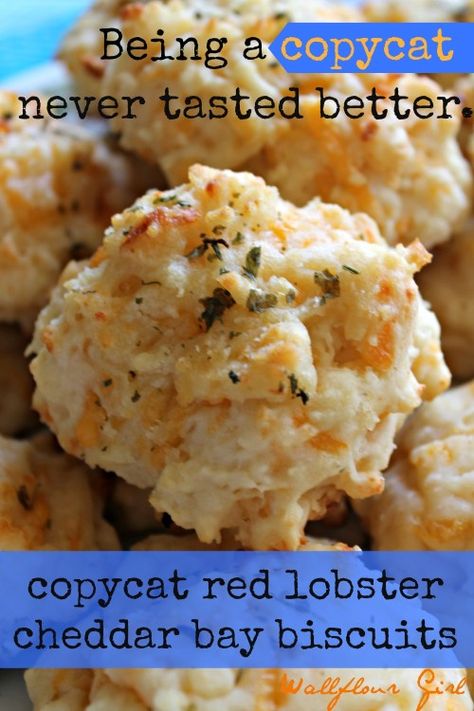 Red Lobster Cheddar Biscuits, Copycat Red Lobster, Lobster Biscuits, Red Lobster Cheddar Bay Biscuits, Red Lobster Biscuits, Buttermilk Biscuits Recipe, Cheddar Bay Biscuits, Diy Easy Recipes, Cheddar Biscuits