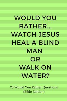 Icebreaker games at the ready. This idea for a twist on the popular would you rather questions game is sure to be a crowd pleaser, plus potentially drum up interest in the Bible among your students. A win on both accounts! #wouldyourather #wouldyouratherquestions #Bibleedition #Christian #Christianwouldyourather #wouldyourathers Youth Group Lessons, Icebreaker Games, Youth Lessons, Sunday School Games, Geek House, Church Games, Youth Group Activities, Church Youth Group, Rather Questions