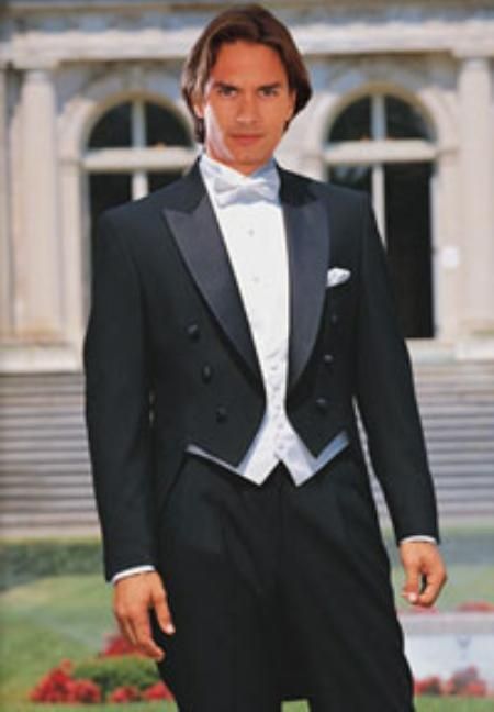 SKU#TB8811 Black Full Dress Classic Six Button Peak Lapel Tailcoat $169 Tuxedos / Formalwear Tuxedo tails Tailcoat Tuxedo, Tuxedo With Tails, Designer Tuxedo, Wedding Speeches, Wedding Dress Suit, Men's Tuxedo, Zoot Suit, Tail Dress, Groom Tuxedo