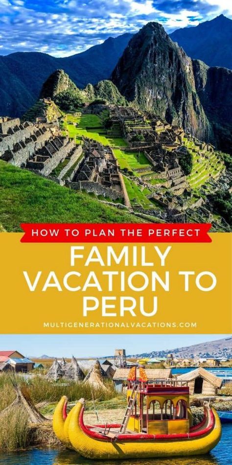 If you are looking for a bucket list family trip, Peru doesn't disappoint. With everything from spectacular hikes to charming towns, and everything in between, a family vacation to Peru is the trip of a lifetime. Here's how to plan a family vacation to Peru. Multigenerational Vacations |Peru with kids| Peru travel| Peru travel guide| Peru trip|Peru vacation| Machu Picchu Peru Vacation Things To Do, Peru Family Vacation, Bff Summer, December Travel, Peru Trip, Peru Vacation, Hiking Peru, Trip To Peru, Travel Peru