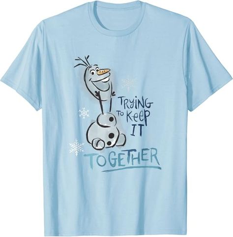 Amazon.com: Disney Frozen Olaf Smiling Trying To Keep It Together Poster T-Shirt : Clothing, Shoes & Jewelry Trying To Keep It Together, Together Poster, Disney Frozen Olaf, Frozen Olaf, Olaf, Disney Frozen, Branded T Shirts, Shoes Jewelry, Top Styles