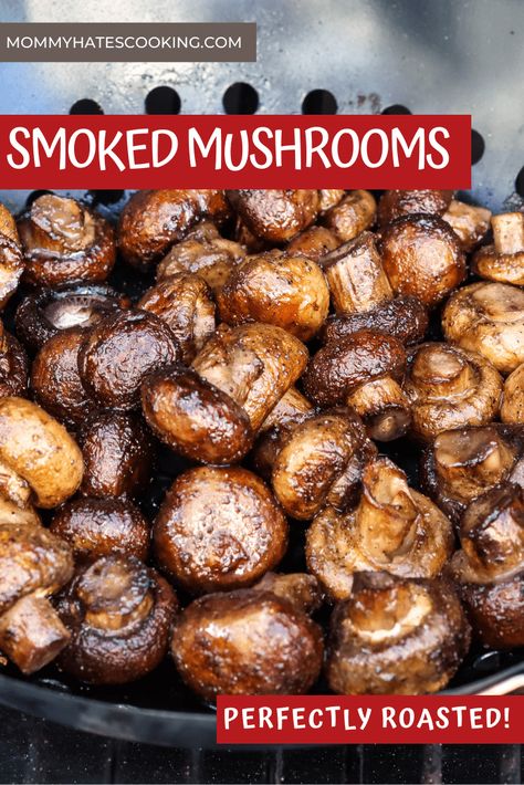 Smoked Mushrooms, Smoker Cooking Recipes, Smoker Grill Recipes, Easy Smoker Recipes, Traeger Cooking, Pellet Smoker Recipes, Traeger Grill Recipes, Pellet Grill Recipes, Traeger Recipes