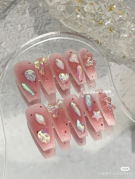 Korean Nail Salon, Nails Photoshoot Ideas, Nails Photoshoot, Nail Lab, Korean Nail, Korean Nails, Blush Nails, Japanese Nails, Coffin Nails Long