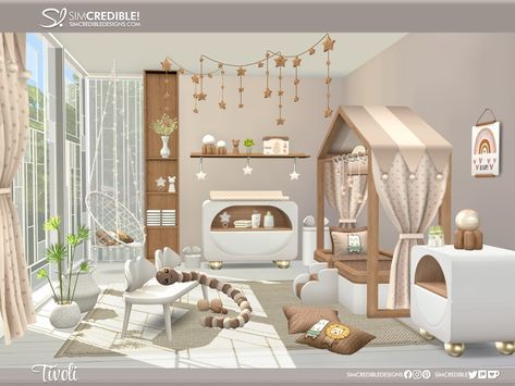 The Sims Resource - Tivoli Toddlers Todler Room, Closet Offices, Asian Animals, The Sims 4 Bebes, Sims 4 Beds, Japanese Macaque, Resource Furniture, Sims Baby, Die Sims 4