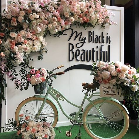 #essencefestival2018 @mbib #blackgirlsdo #myblackisbeautiful #neworleansevents #neworleansflorist #nolagarden #nolaflorist #floralbackdrop #floralbike My Black Is Beautiful, Bike Decor, Decor Backdrop, Essence Festival, Bridal Shower Backdrop, Floral Installation, Black Bride, Bella Naija Weddings, Floral Backdrop