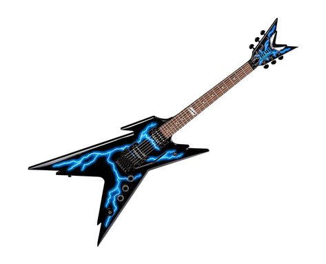 Lightning Guitar, Dimebag Darrell, Blue Lightning, Floyd Rose, Seymour Duncan, Beauty Fashion, Dean, Electric Guitar, We Heart It