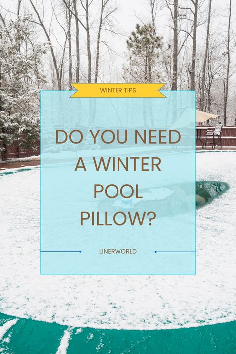 At LinerWorld, we strongly recommend that ground pool owners use a winter pool pillow under their pool cover. Today we’re sharing some benefits of winter pool pillows and how to properly install them! Pool Pillow Winter Diy, Closing Pool For Winter, Winterize Above Ground Pool, Winter Pool, Winter Pool Covers, Oval Pool, Pool Pillow, Vinyl Pool, Pool Liner