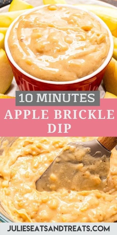 Brickle Dip, Easy Cream Cheese Dip, Recipes With Chocolate, Cream Cheese Apple Dip, Cream Cheese Dip, Sleeveless Sweaters, Bite Size Food, Apple Dip, Sweet Dips