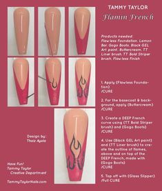 Nail Art Techniques Step By Step, Diy Nail Designs Step By Step, Nail Guide, Tammy Taylor Nails, Nail Tutorial Videos, Lemon Bar, Nail Tip Designs, Nail Business, Tammy Taylor