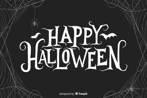 Happy halloween lettering with spiderweb | Free Vector #Freepik #freevector #party #halloween #celebration #happy Cute Graveyard, Happy Halloween Lettering, Halloween Lettering, Halloween Typography, Halloween Borders, Fiesta Halloween, Vector Alphabet, Halloween Text, Halloween Printables Free