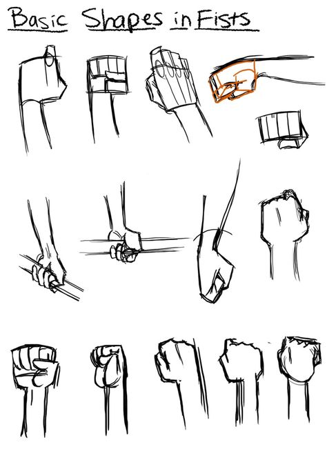 Basic shapes in Fists Feet Anatomy, Draw Hands, Drawing Hands, Hand Gestures, Hand Drawing Reference, Animation Tutorial, Sketches Tutorial, 캐릭터 드로잉, Sketch Inspiration