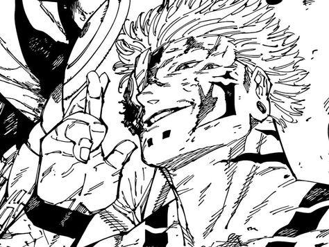 #jjk #jujutsukaisen #manga #jjkmanga #shijukushowdown #sukuna #ryomansukuna #jjkchapter #gojo #domainexpansion #shrine #gojohandsign #sukunaxgojo Sukuna Manga Panel, Jujutsukaisen Manga, Hand Sign, Chris Pratt, Manga Anime One Piece, Art References, Manga Illustration, One Piece (anime), Funny Anime Pics