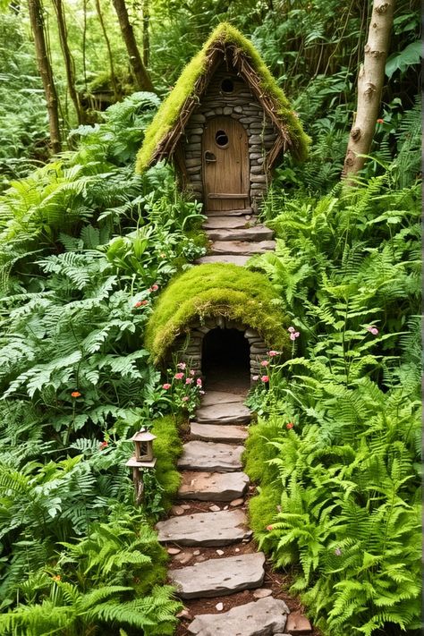 Top 15 Outdoor Fairy Garden DIY [Easy To Make] – craftydiyers.com Outdoor Fairy Garden Diy, Outdoor Fairy Garden, Diy Fairy Door, Fairy Garden Doors, Fairy Tree Houses, Wheelbarrow Garden, Fairy House Crafts, Fairy Stuff, Mini Gardens