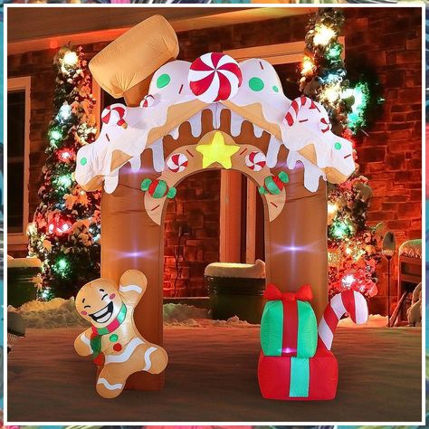 Christmas Yard Crafts - Visit immediately for you will never know what you will discover. Click to visit NOW! Giant Gingerbread House, Yard Crafts, Season Decorations, Inflatable Christmas Decorations, Gingerbread Christmas Decor, Inflatable Decorations, Christmas Yard Decorations, Fun Christmas Decorations, Christmas Gingerbread House