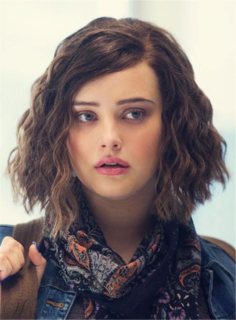 Hannah Baker Bob Hairstyle Dark Brown Short Synthetic Curly Hair Lace Front Cap Woman Wig 13 Reasons Why Netflix, Hannah Baker, Katherine Langford, Synthetic Curly Hair, Thirteen Reasons Why, 13 Reasons Why, 13 Reasons, Latest Instagram, Womens Wigs