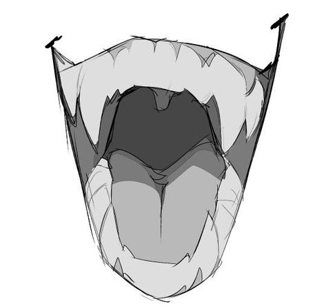 Hand To Mouth Reference, Fanged Mouth Reference, Stick Out Tongue Drawing Reference, Spiky Teeth Drawing, Tear Reference Drawing, Sharp Teeth Art Reference, Snake Fangs Human, Horror Mouth Drawing, Fox Teeth Reference