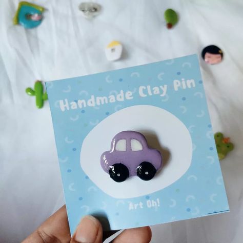 School Exhibition, Clay Brooch, Clay Pins, Clay Keychain, Clay Magnets, Diy Air Dry Clay, Clay Crafts Air Dry, Handmade Pins, Ceramic Ideas