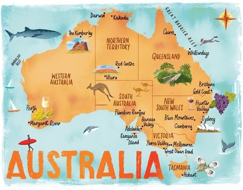 Scott Jessop — Australia-Audley Travel Australia Map Aesthetic, Australia Moodboard, Australia Map Illustration, Travel Map Illustration, Australia Map Art, Cotswolds Map, Zoomerang Vbs, Australia Illustration, Australia Lifestyle