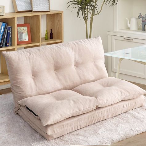 Fabric Folding, Floor Couch, Floor Sofa, Sofa Beige, Chaise Lounge Sofa, Folding Sofa, Couch Fabric, Beige Sofa, Lazy Sofa