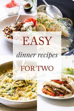 Easy Dinner Recipes For Two, Easy Dinners For Two, Gourmet Dinner Recipes, Recipe For 2, Easy Meals For Two, Dinner Recipes For Two, Dinner For 2, Dinner For One, Gourmet Dinner