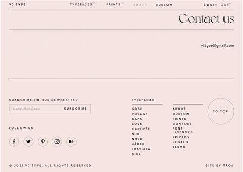 Contact Info Design, Vj Type, Website Footer Design, Folder Inspiration, Editorial Layout Inspiration, Luxury Graphic Design, Application Ui Design, Design A Website, Digital Marketing Website