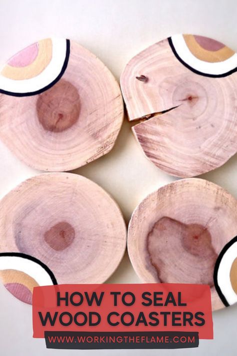 How To Make Wood Coasters, How To Make Wooden Coasters, Wood Burned Coasters Diy, Diy Coasters Wooden, Diy Wood Coasters, Wooden Coasters Diy, Wood Coasters Diy, Sealing Wood, Homemade Coasters