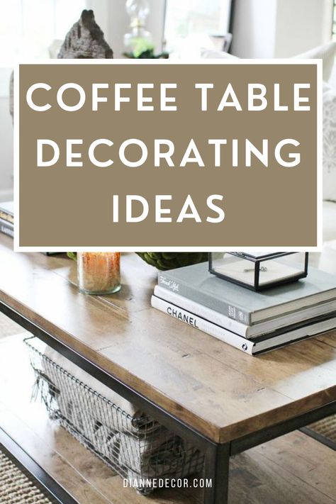 With each passing year the coffee table decorating moves further and further away from a place to serve coffee. Books, vases, candles, and trays are among the things you can expect to find on a coffee table nowadays. But, how much is too much?    #coffeetabledecorating #coffeetableideas #coffeetabledecor #homedecorating #interiorstyling Small Rectangle Coffee Table Decor, How To Style A Rectangular Coffee Table, Wooden Coffee Table Styling, Under Coffee Table Decor, Rustic Coffee Table Decor Ideas, Decorated Coffee Tables, Coffee Table Books Decor Ideas, How To Decorate A Coffee Table, How To Style A Coffee Table