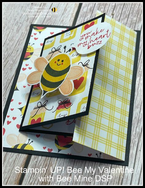 Cards With Bees On Them, Stampin Up Bee Cards Handmade, Su Valentine Cards, Stampin Up 2023-2024 Mini Catalog, Stampin Up Happy Birthday Cards, Stampin Up Bee Mine Cards, New Stampin Up Cards 2023-2024, Stampin Up Bee Mine Suite, Bee Mine Stampin Up Cards