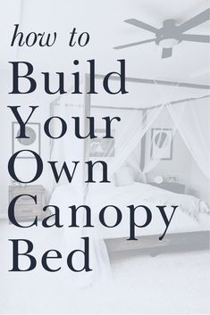 Do you want a romantic getaway? Create a romantic DIY canopy bed with these easy instructions so every day can feel like a vacation. Plans for California King, King, and Queen beds are provided. #canopybed #diycanopybed #craftedbythehunts Diy Canopy Bed, Lavender Bedroom, Headboard Inspiration, Beautiful Bed Designs, Canopy Bed Diy, Restoration Hardware Style, 4 Poster Beds, Canopy Bed Frame, Canopy Frame