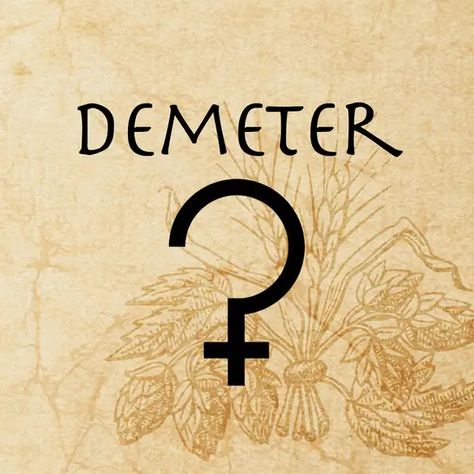 Demeter Symbol, Greek Mythology Symbols, Books Like Percy Jackson, Percy Jackson Heroes Of Olympus, Goddess Of Agriculture, Hades Tattoo, Greek God Tattoo, Goddess Symbols, Greek Pantheon