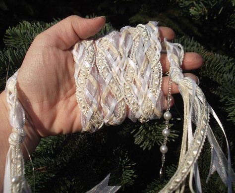 Handfasting Ribbons Wedding Scottish, Pagan Inspiration, Wiccan Wedding, Wedding Handfasting, Wyoming Wedding, Nordic Wedding, Hand Fasting, Handfasting Cords, Tulle Ribbon