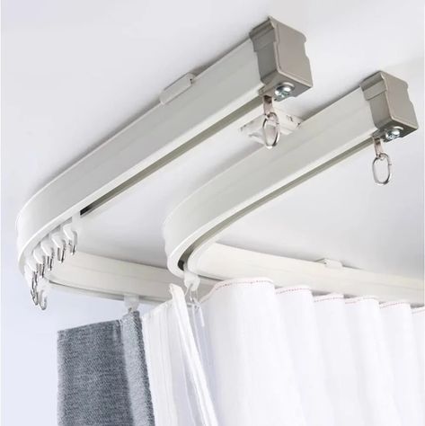 Curtains Track, Hotel Curtains, Flexible Curtain Track, Double Shower Curtain Rod, Curtain Track System, Color Ceiling, Ceiling Curtain Track, Bay Window Curtains, Ceiling Curtains