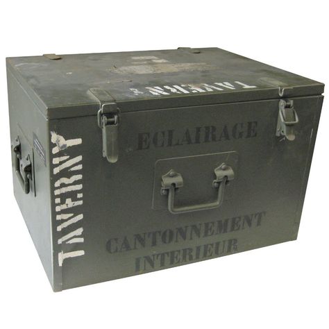 French Army Metal Storage Box