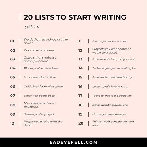 Writing Dreams, Menulis Novel, Blog Writing Tips, Writing Blog, Writing Prompts For Writers, Writing Lists, Creative Writing Tips, Writing Motivation, Writing Exercises