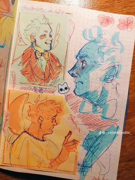 Fill My Sketchbook, Sketch Page, Good Omens Book, Good Omens, My Sketchbook, Sketchbook Pages, Sketchbook Inspiration, Cool Art Drawings, Art Journal Inspiration