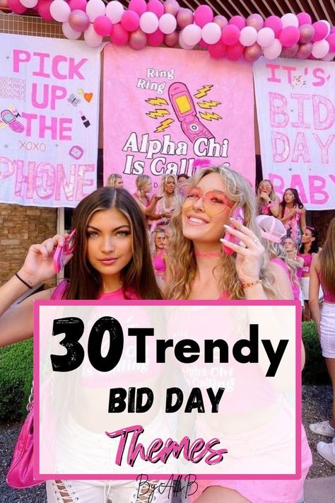 It’s the season of BID DAY THEMES! #sororitybidday Sorority Dress Up Themes, Best Bid Day Themes, Fun Bid Day Themes, Themes For Sorority Socials, 2023 Bid Day Themes, 2000s Sorority Theme, Delta Zeta Bid Day Themes, Recruitment Week Themes, Sorority Rush Themes Fall