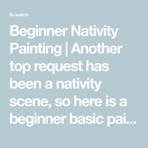 Beginner Nativity Painting | Another top request has been a nativity scene, so here is a beginner basic painting tutorial of the reason for the season! ✨ #paintingtutorial... | By Emily Seilhamer Art | Let's not forget the reason for the season and paint a nativity scene. So I'm going to take my mop brush with some navy blue and white and do a line straight down the middle of my canvas. I'm using stretch canvas today. And then coming off to the right I'm going to start doing lines coming out fro Nativity Painting, Basic Painting, Watercolor Beginner, Christmas Paintings, Nativity Scene, Painting Tips, Painting Tutorial, Holiday Crafts, Coming Out